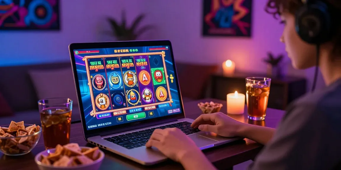 Engaging gaming atmosphere with slot88 resmi on a player’s laptop in a cozy setting.