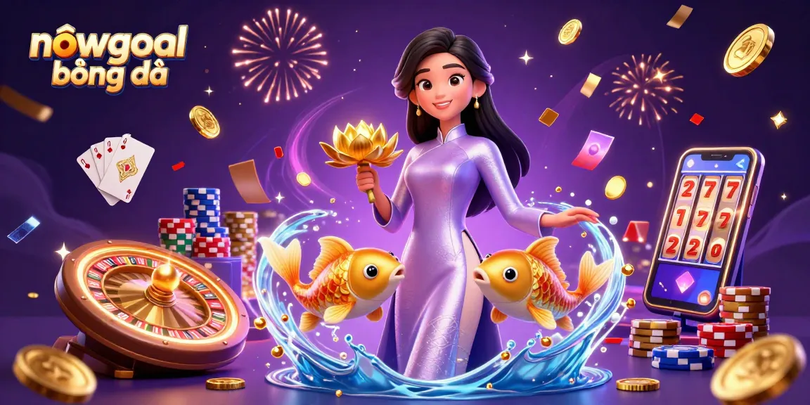 Engaging illustration featuring nowgoal bóng đá with vibrant characters in a rich casino setting.