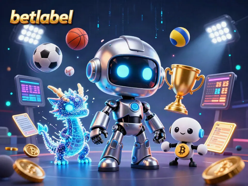 Experience the excitement of betting at betlabel with a vibrant 3D casino illustration showcasing engaging characters and dynamic game elements.