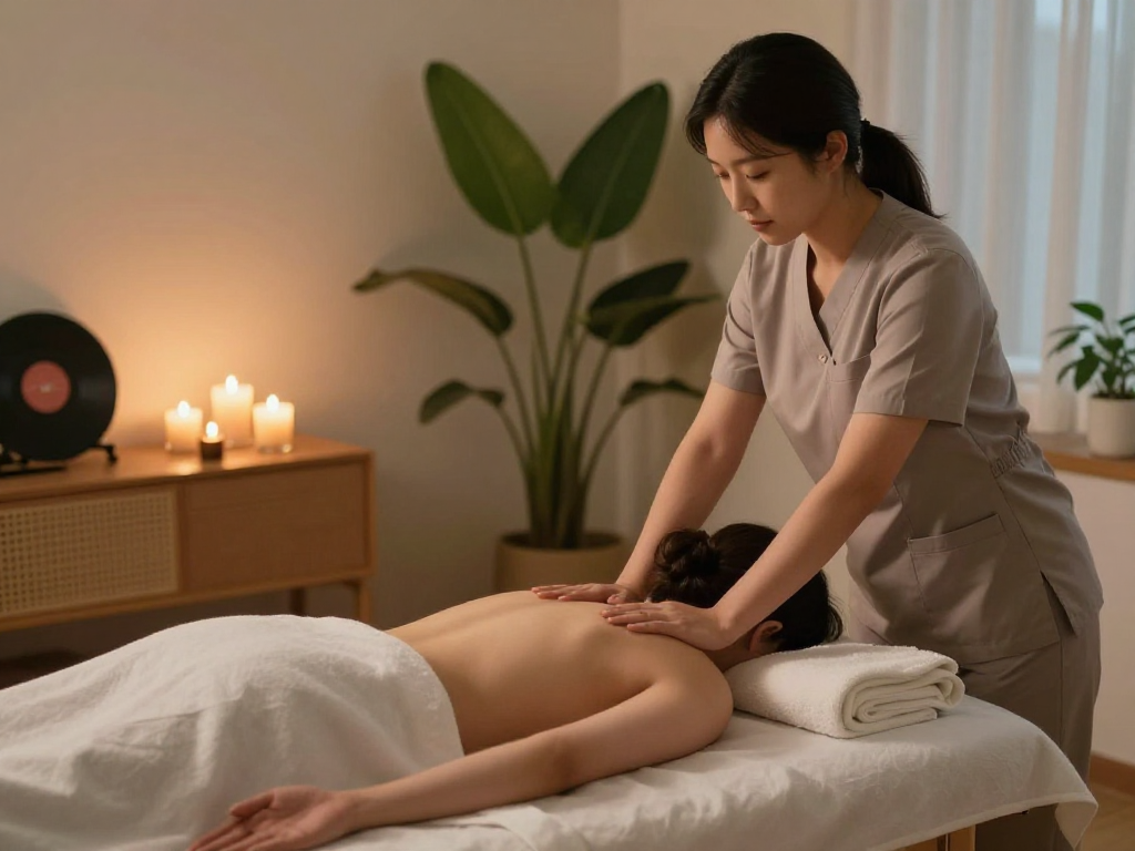 Experience premium 김포출장마사지 in a calming home setting with professional massage service.