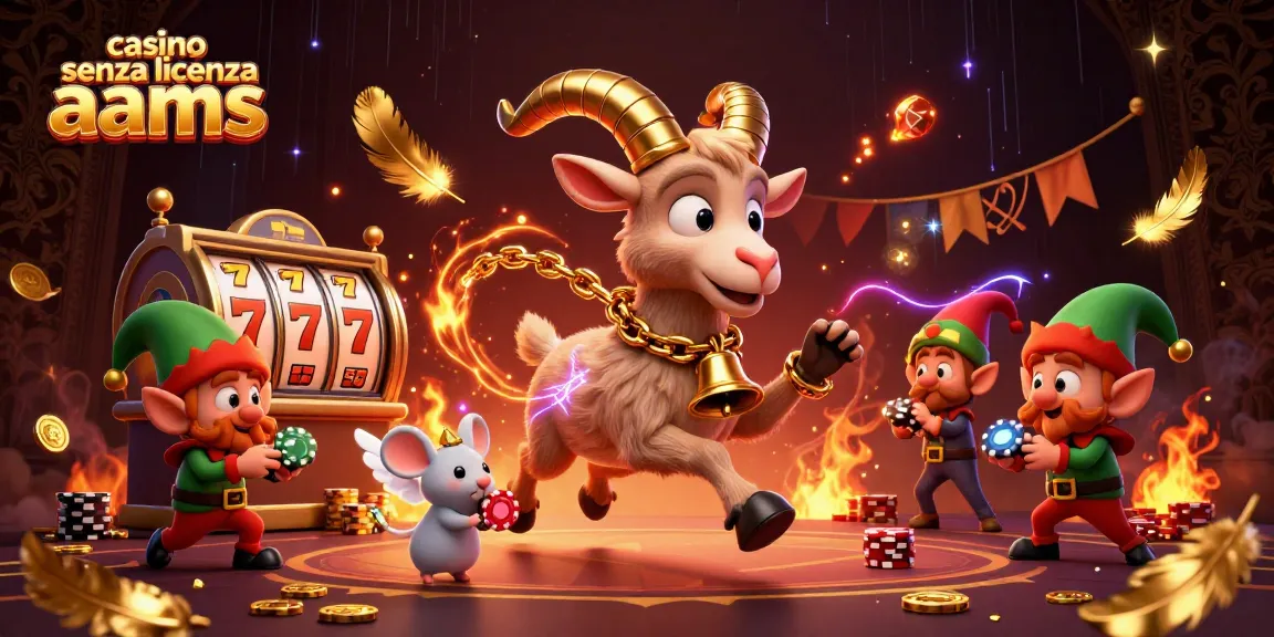 Experience fun at a casino senza licenza aams with a festive Krampus goat in a wild setting.